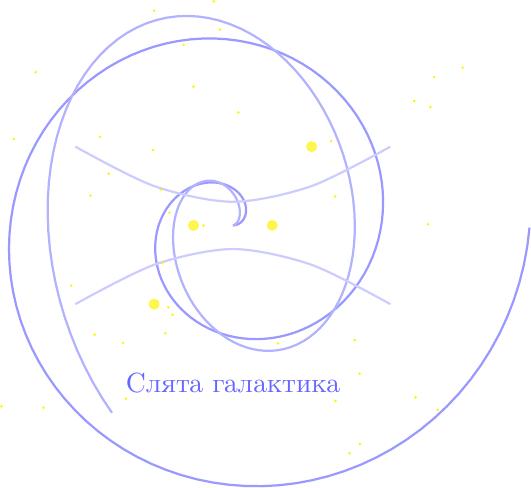 {Изображение на спирална галактика с ясно изразено ядро и навити ръкави.}